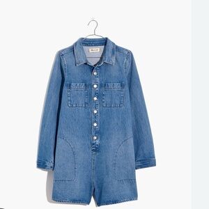 Madewell long-sleeve Romper in Burnham Wash